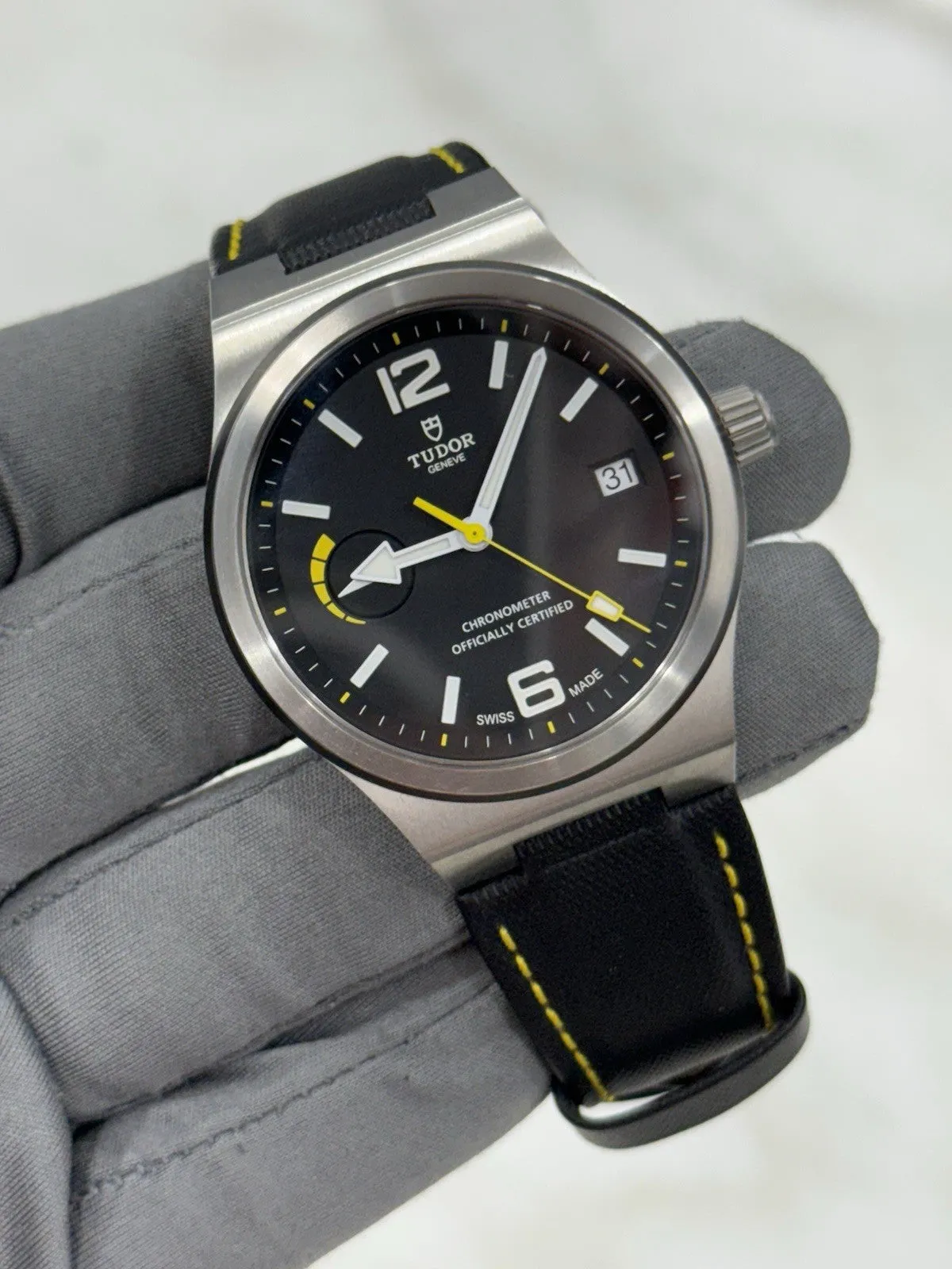Tudor North Flag 91210N Stainless Steel Mens 40mm Black Dial Automatic Watch