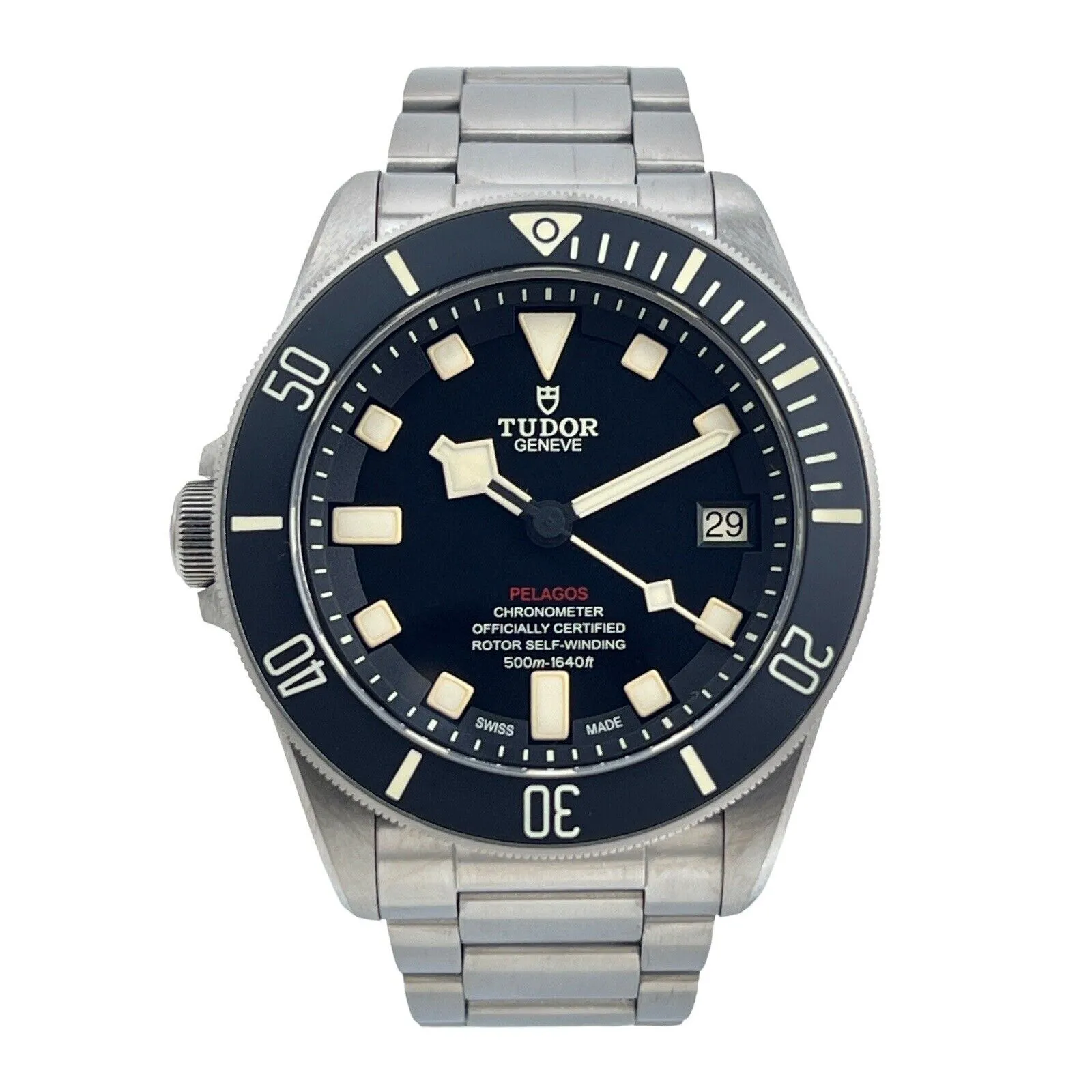 TUDOR Pelagos LHD Men's Black 25610TNL Titanium Automatic Watch -  Box/Papers