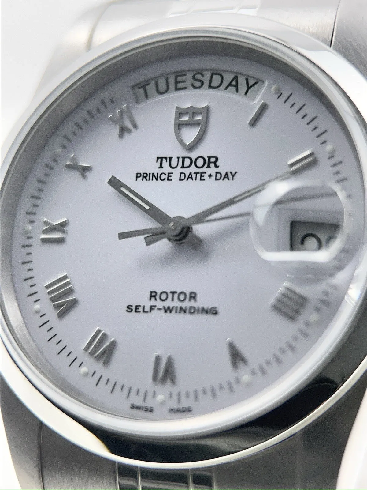 Tudor Prince Date Day Stainless Steel Roman 36mm Automatic Men’s Watch 76200