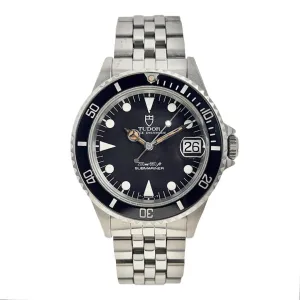 Tudor Submariner Stainless Steel Black 36mm Automatic Men’s Watch 75090