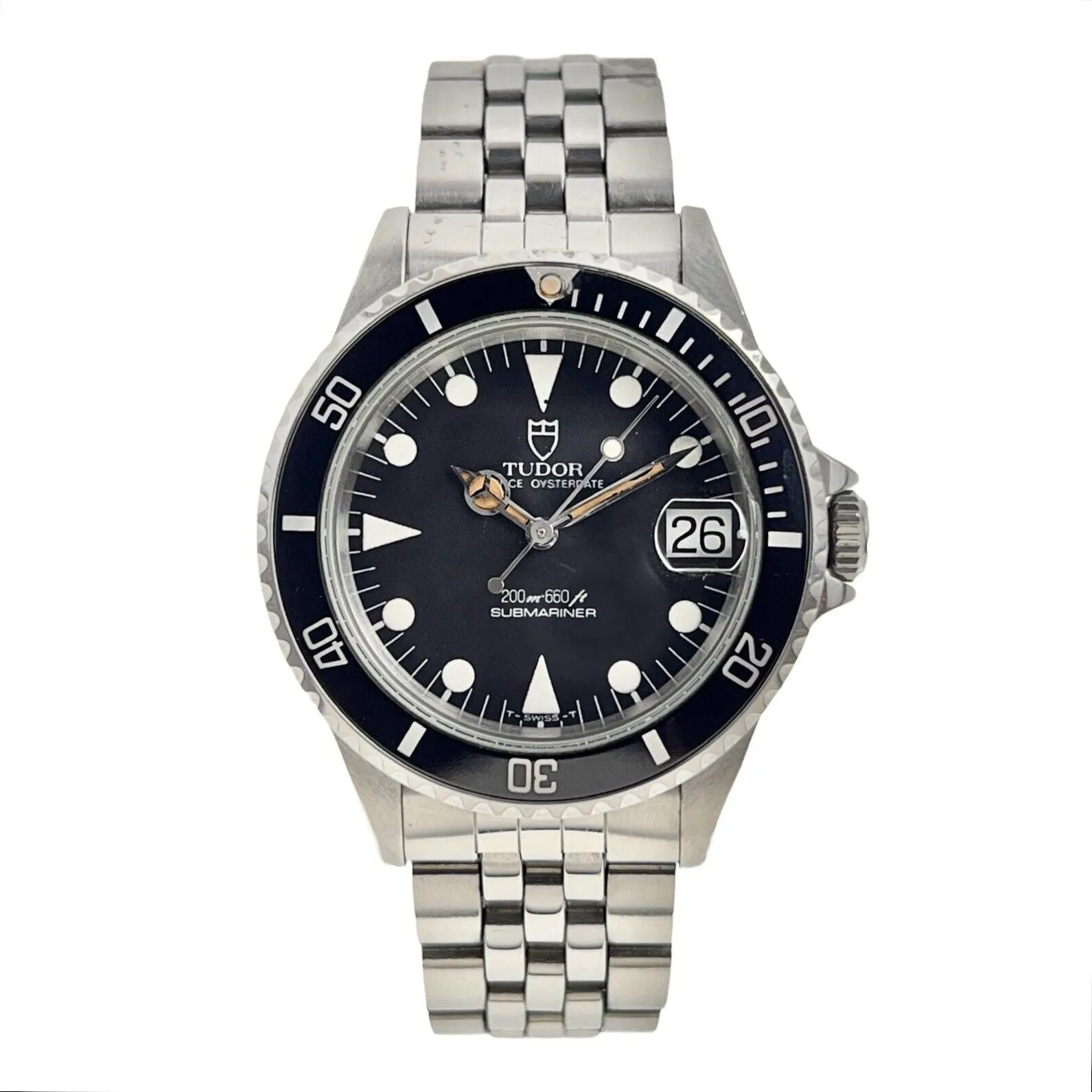 Tudor Submariner Stainless Steel Black 36mm Automatic Men’s Watch 75090