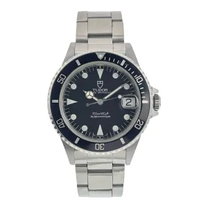 Tudor Submariner Stainless Steel Black Dial 36mm Automatic Mens Watch 75090