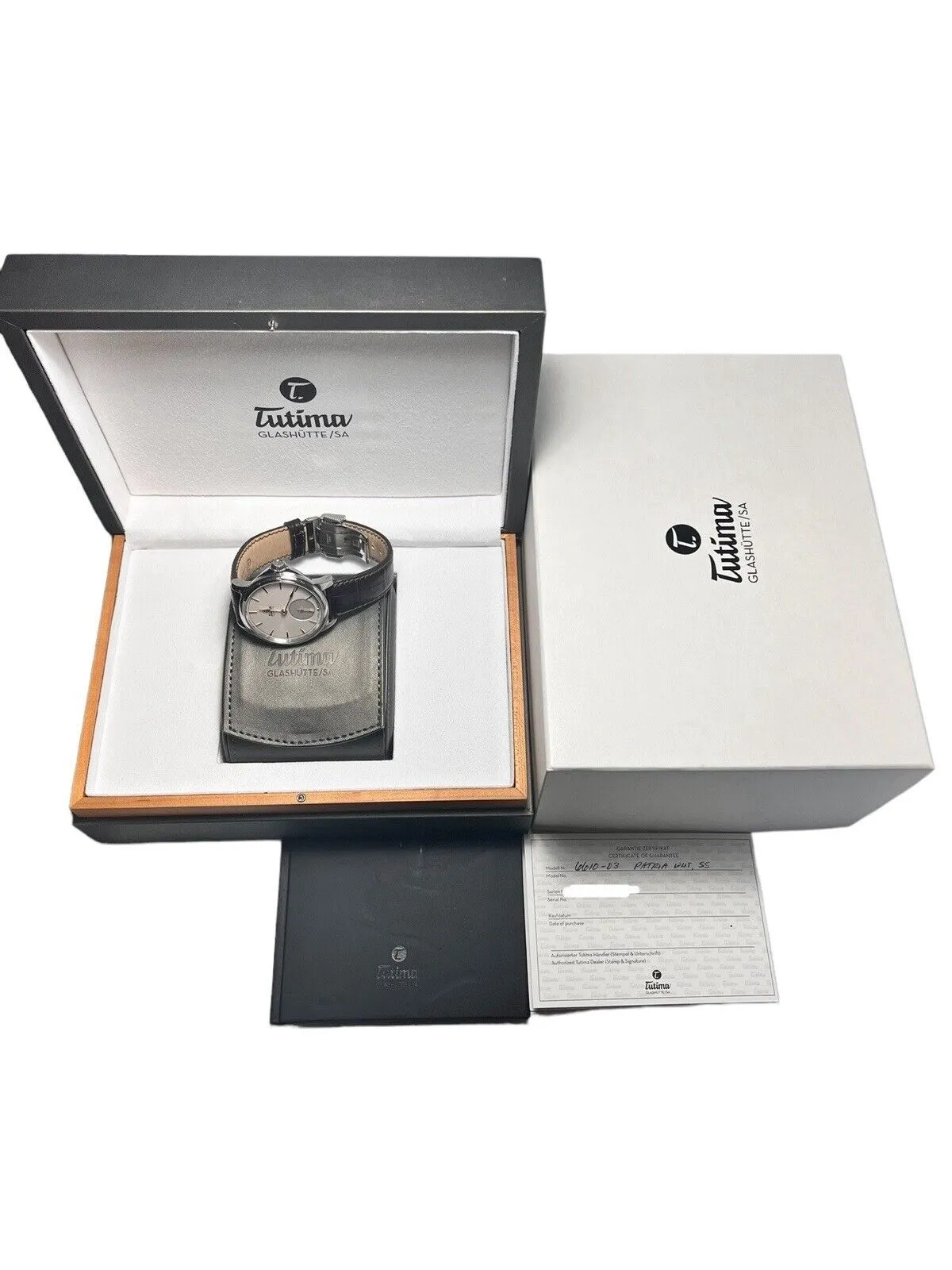 Tutima Patria Stainless Steel White 43mm Manual Wind Men’s Watch 6610-03