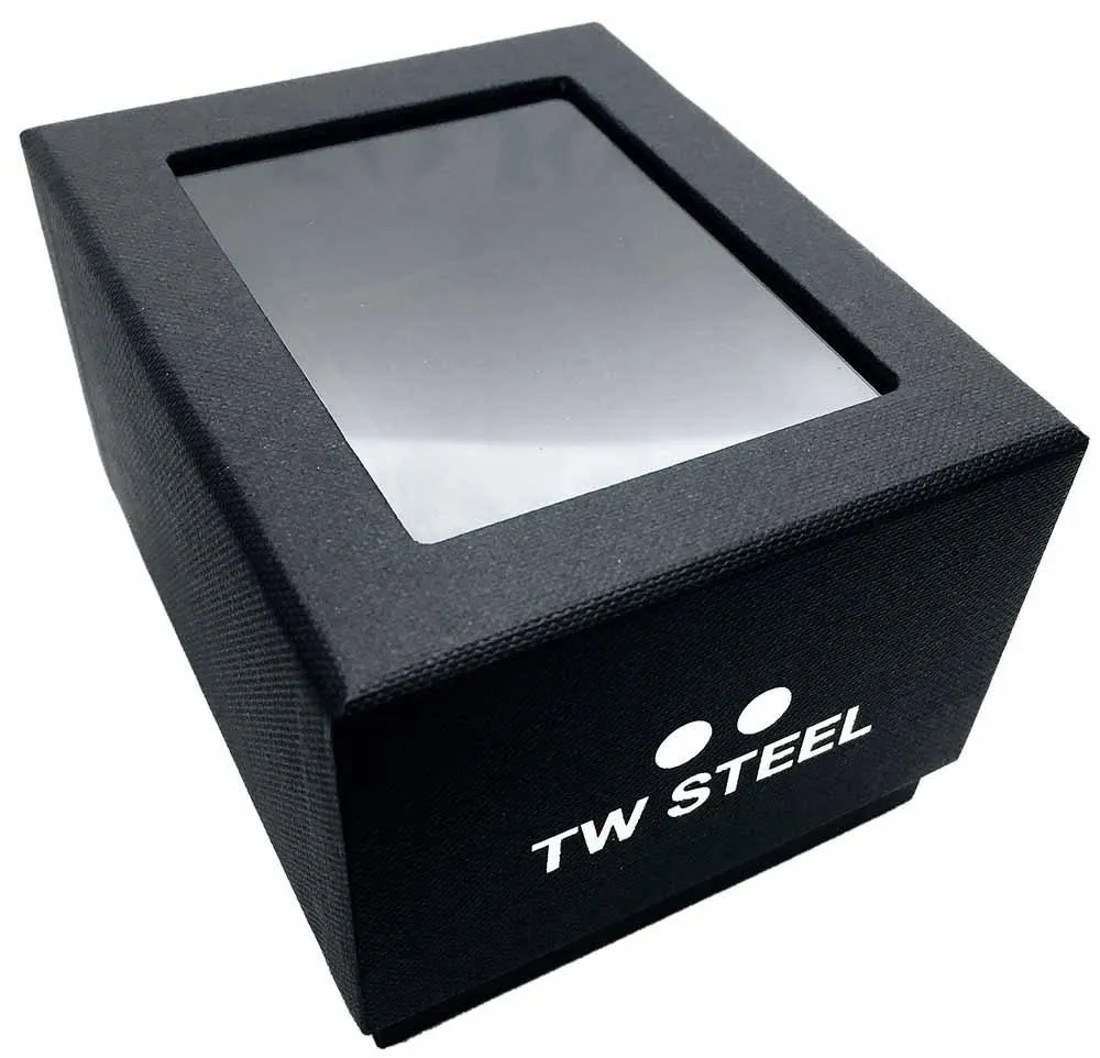 TW Steel Grandeur Tech Simeon Panda Limited Edition Chronograph Black PVD Black Silicone Strap Black Dial Date Quartz Mens Watch TS13