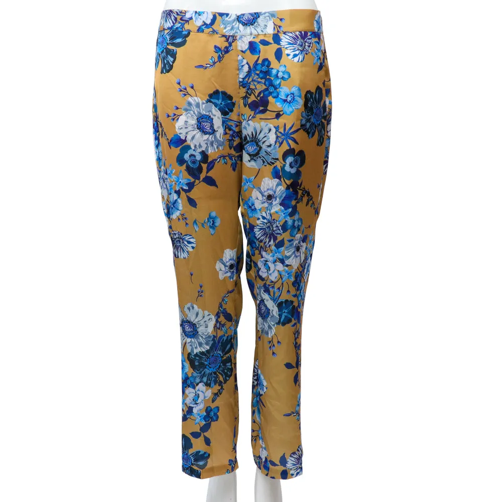 Twinset Trouser Floral Blue