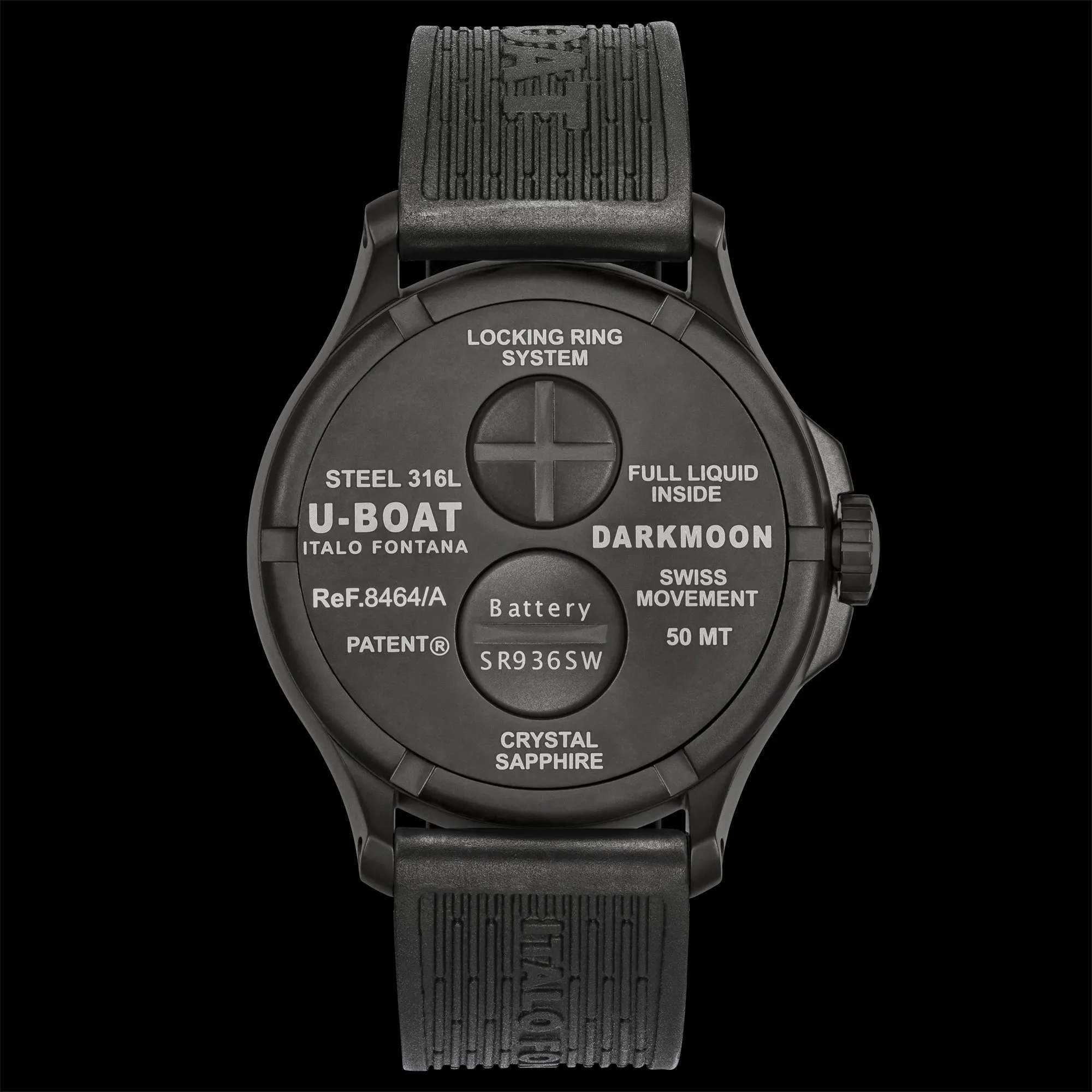U-boat Men's 8464/D Darkmoon Black Dial Quartz