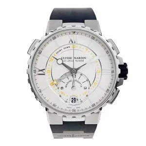 Ulysse Marine Regatta Stainless Steel White 44mm Automatic Men’s Watch 1553-155