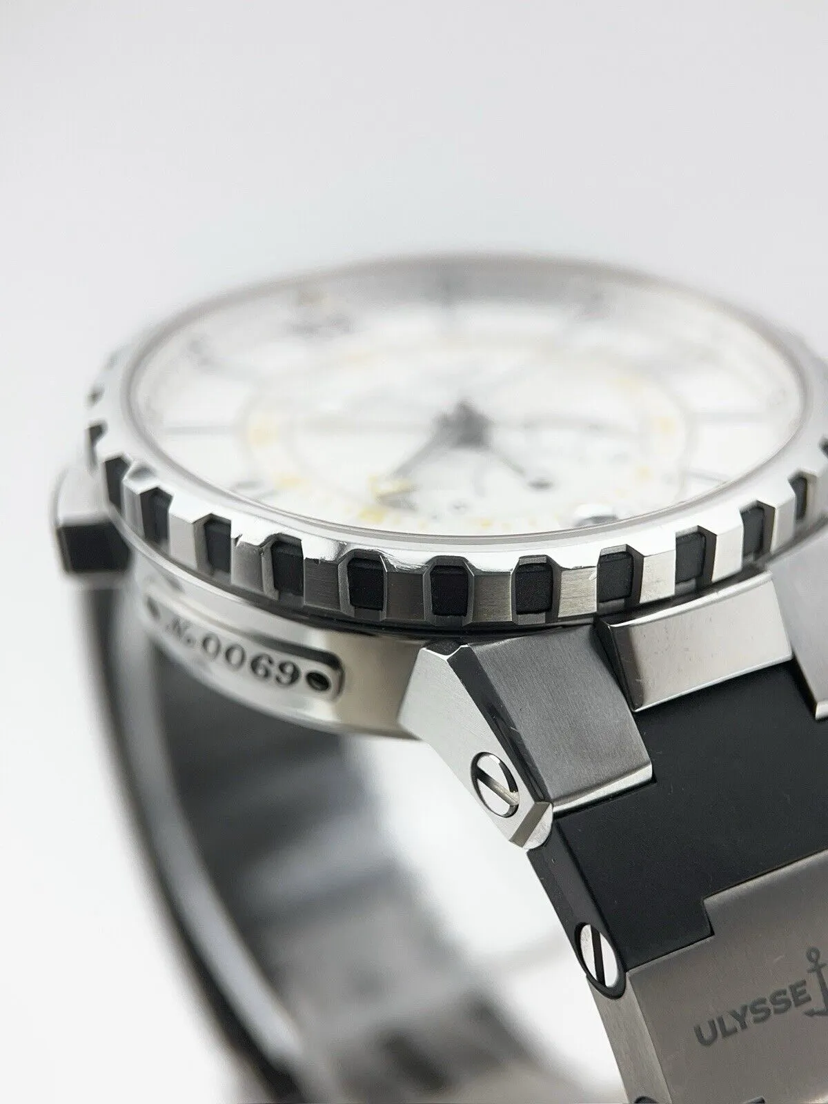 Ulysse Marine Regatta Stainless Steel White 44mm Automatic Men’s Watch 1553-155