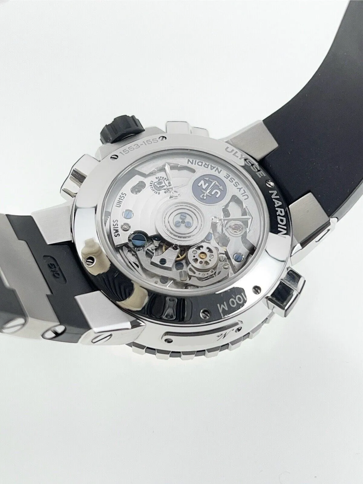 Ulysse Marine Regatta Stainless Steel White 44mm Automatic Men’s Watch 1553-155