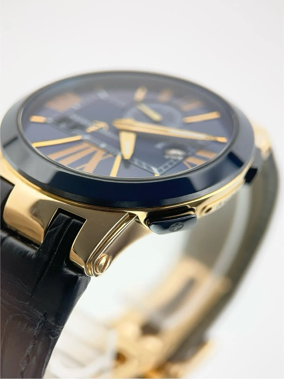 Ulysse Nardin Dual Time 18k Rose Gold Blue Dial 43mm Automatic Mens Watch 246-00
