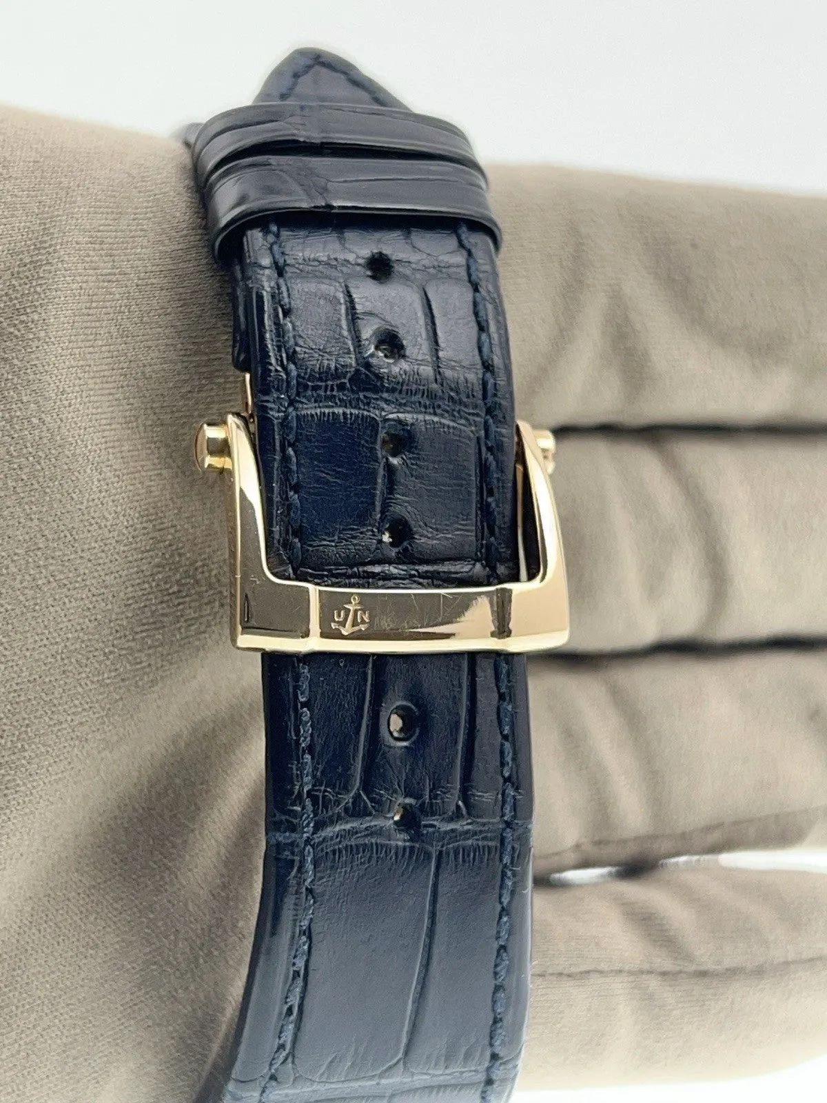 Ulysse Nardin Dual Time 18k Rose Gold Blue Dial 43mm Automatic Mens Watch 246-00