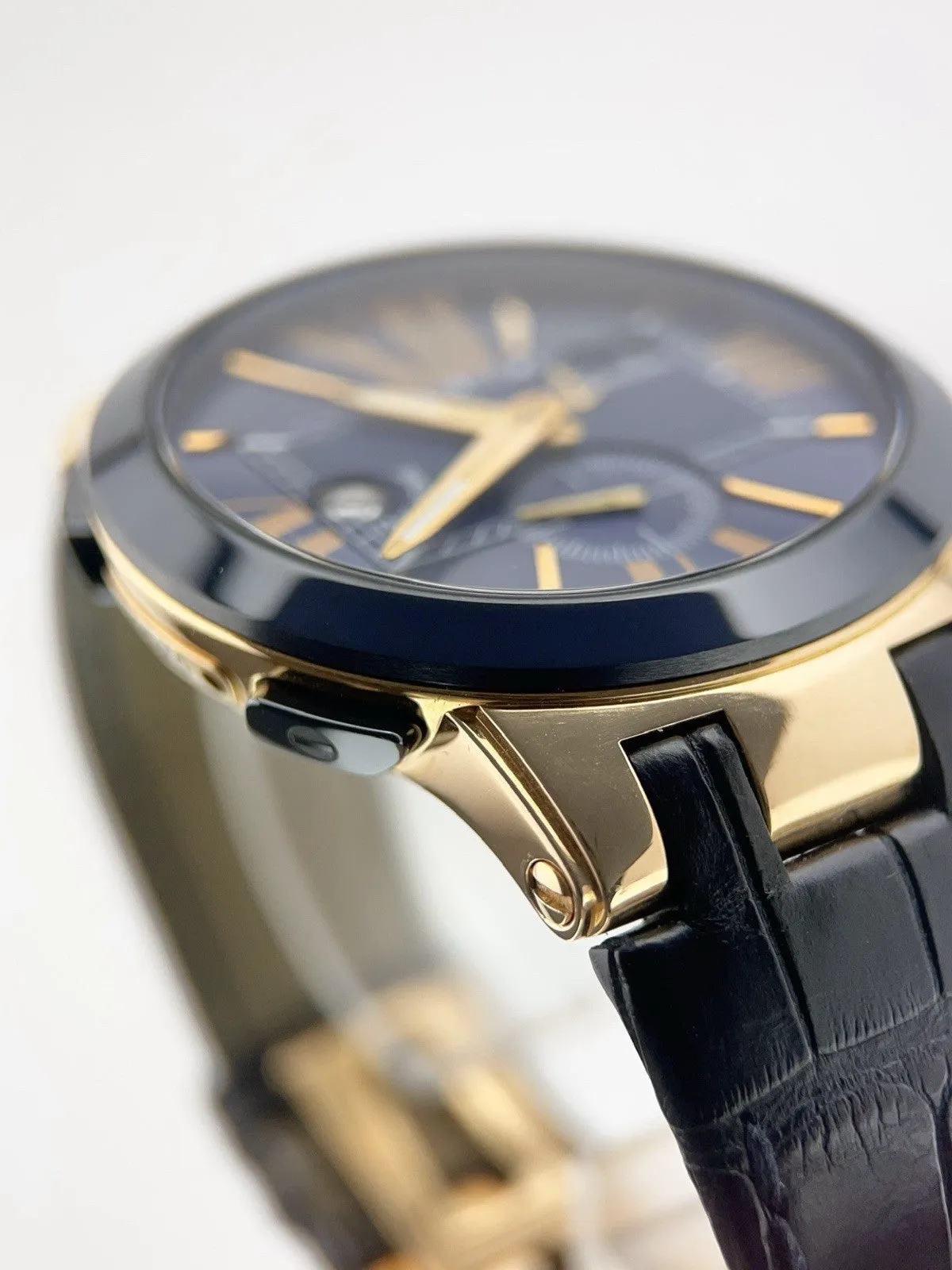 Ulysse Nardin Dual Time 18k Rose Gold Blue Dial 43mm Automatic Mens Watch 246-00