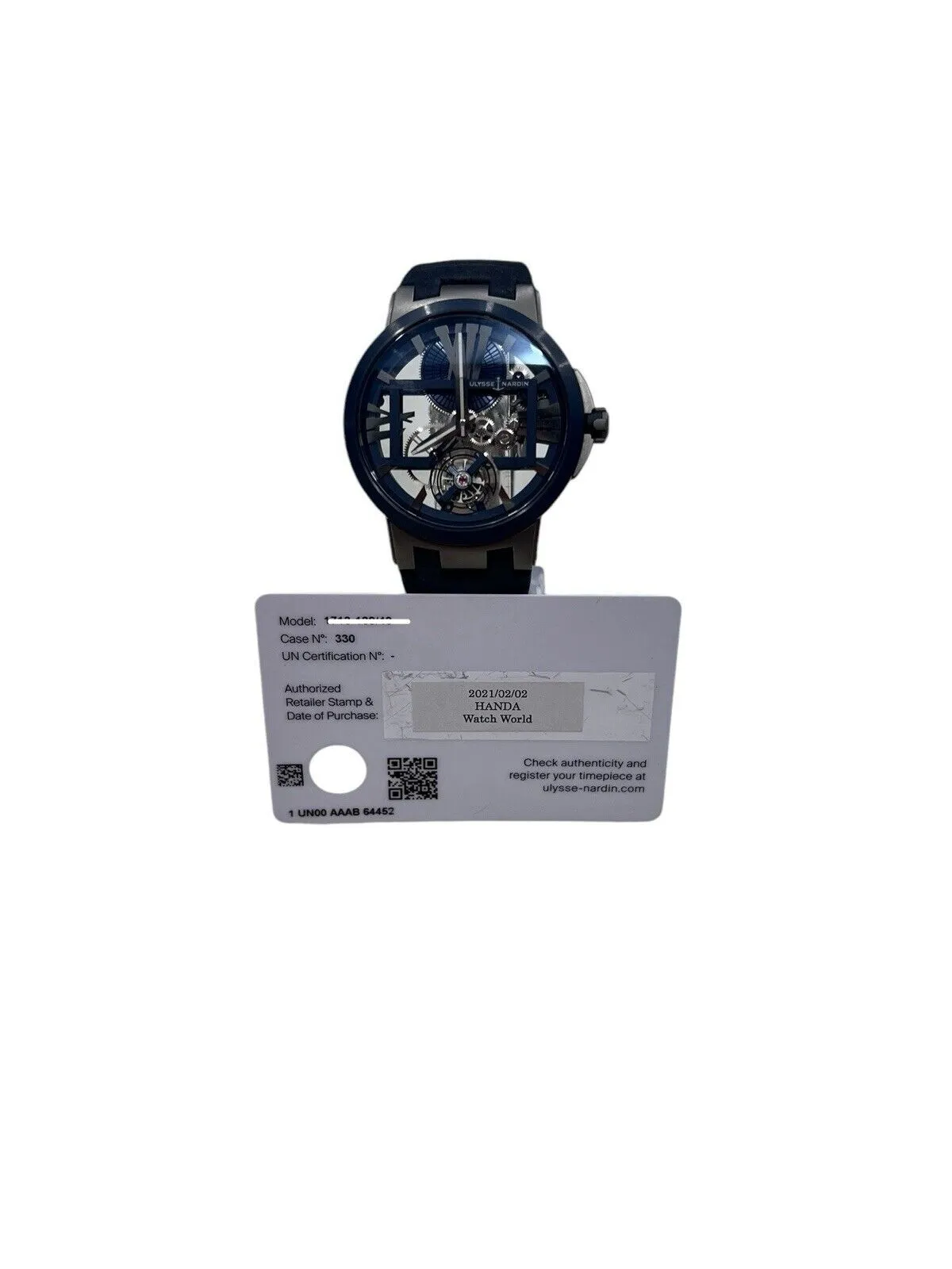Ulysse Nardin Executive Tourbillon Skeleton 45mm Manual Wind Men’s  1713-139