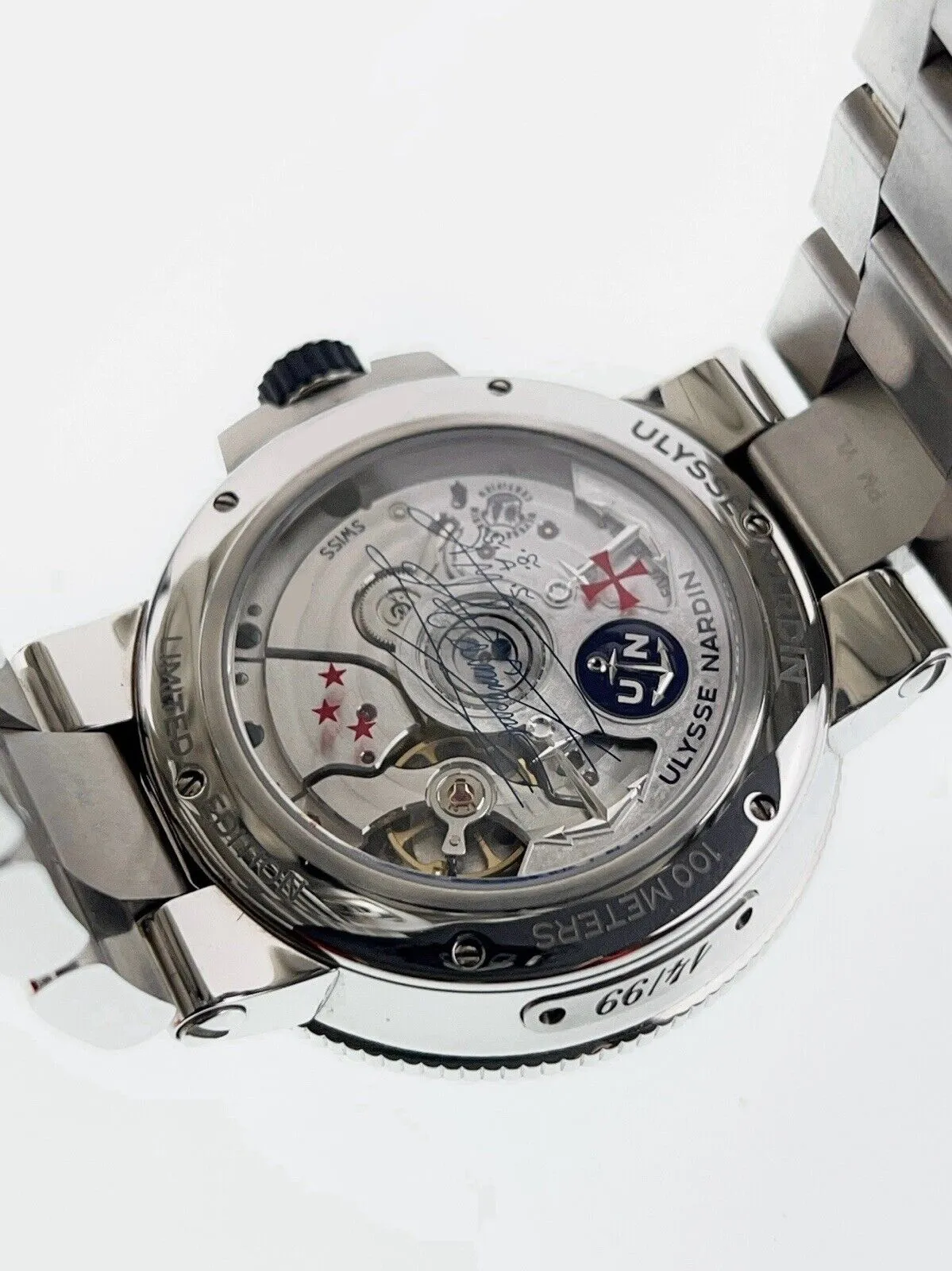 Ulysse Nardin Marine Chronometer Steel Blue Dial 43mm Automatic Mens 1133-210