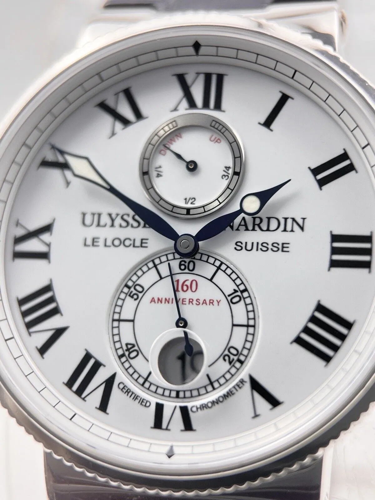 Ulysse Nardin Marine Platinum 160th Anniversary Edition 43mm Watch 269-65