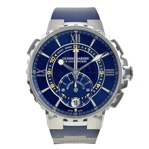 Ulysse Nardin Marine Regatta Steel Blue 44mm Automatic Men’s Watch 1553-155