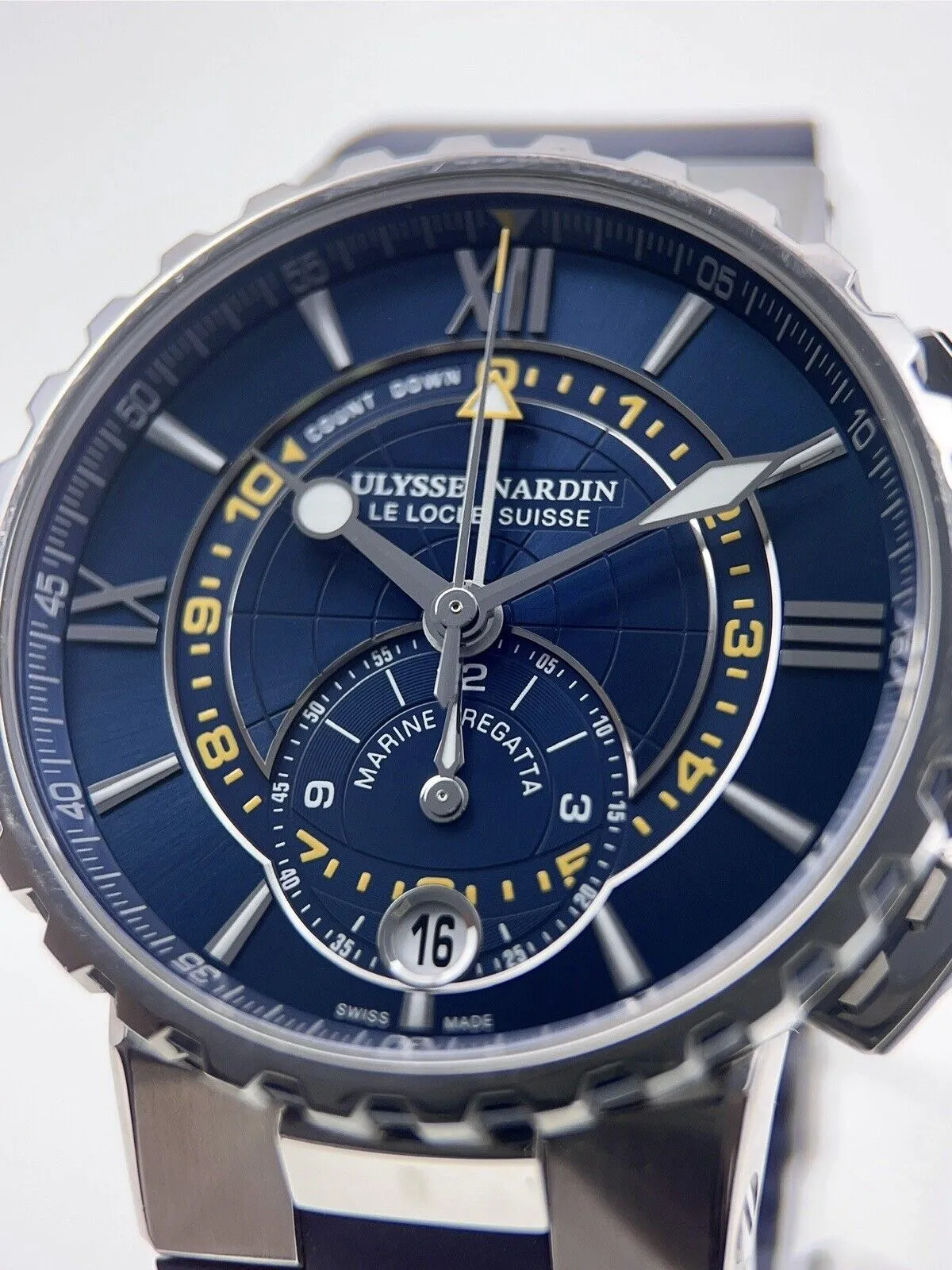 Ulysse Nardin Marine Regatta Steel Blue 44mm Automatic Men’s Watch 1553-155