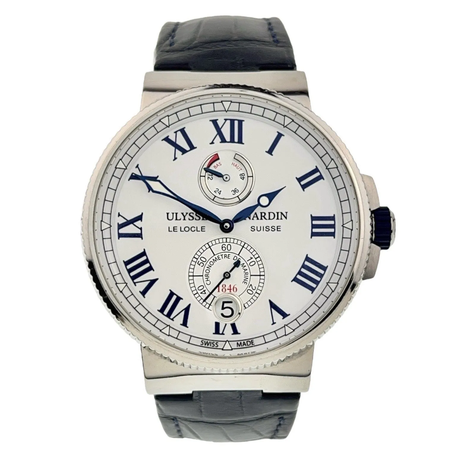 Ulysse Nardin Marine Steel White Dial 43mm Automatic Mens Watch 1183-122/40