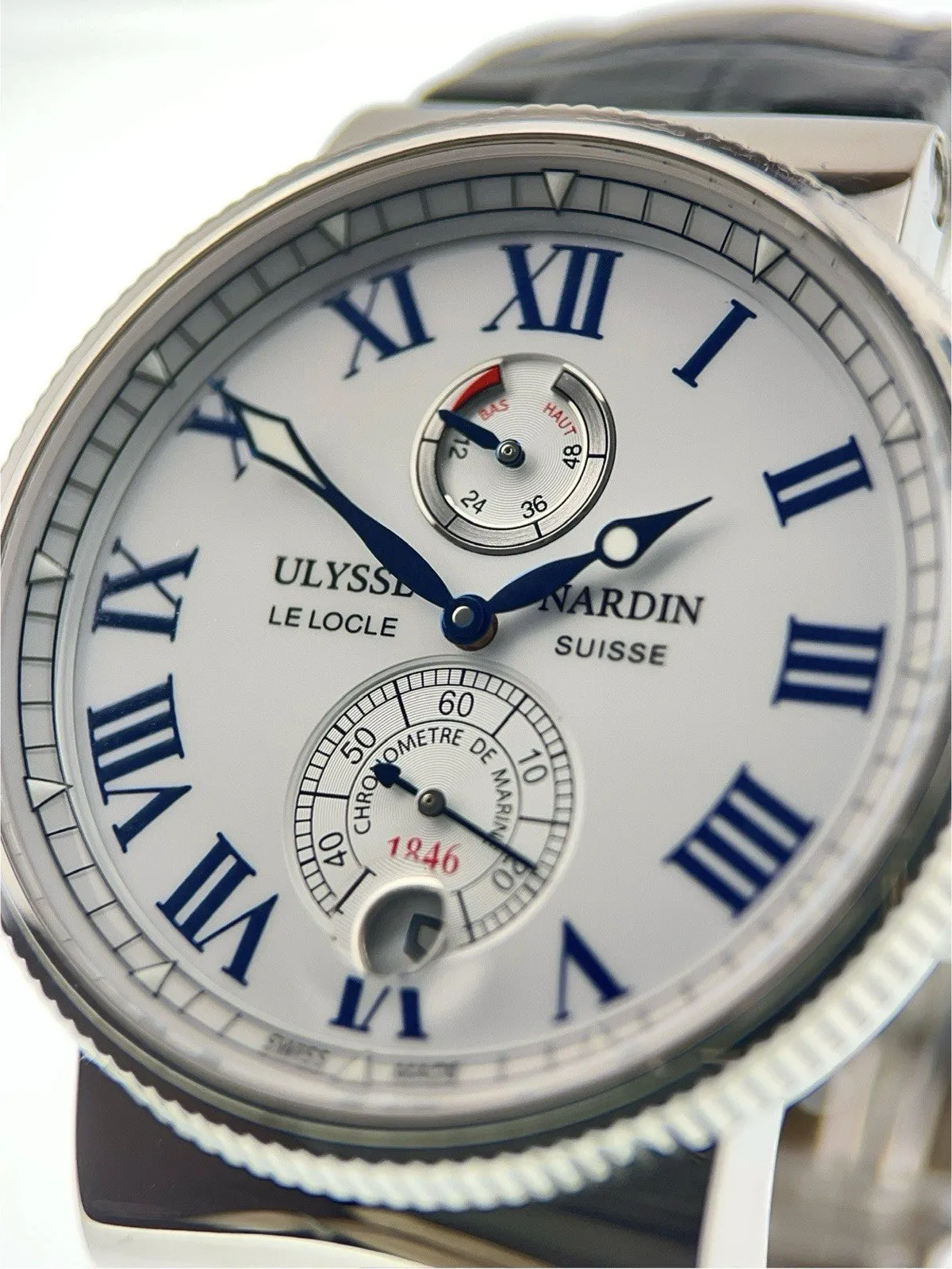 Ulysse Nardin Marine Steel White Dial 43mm Automatic Mens Watch 1183-122/40