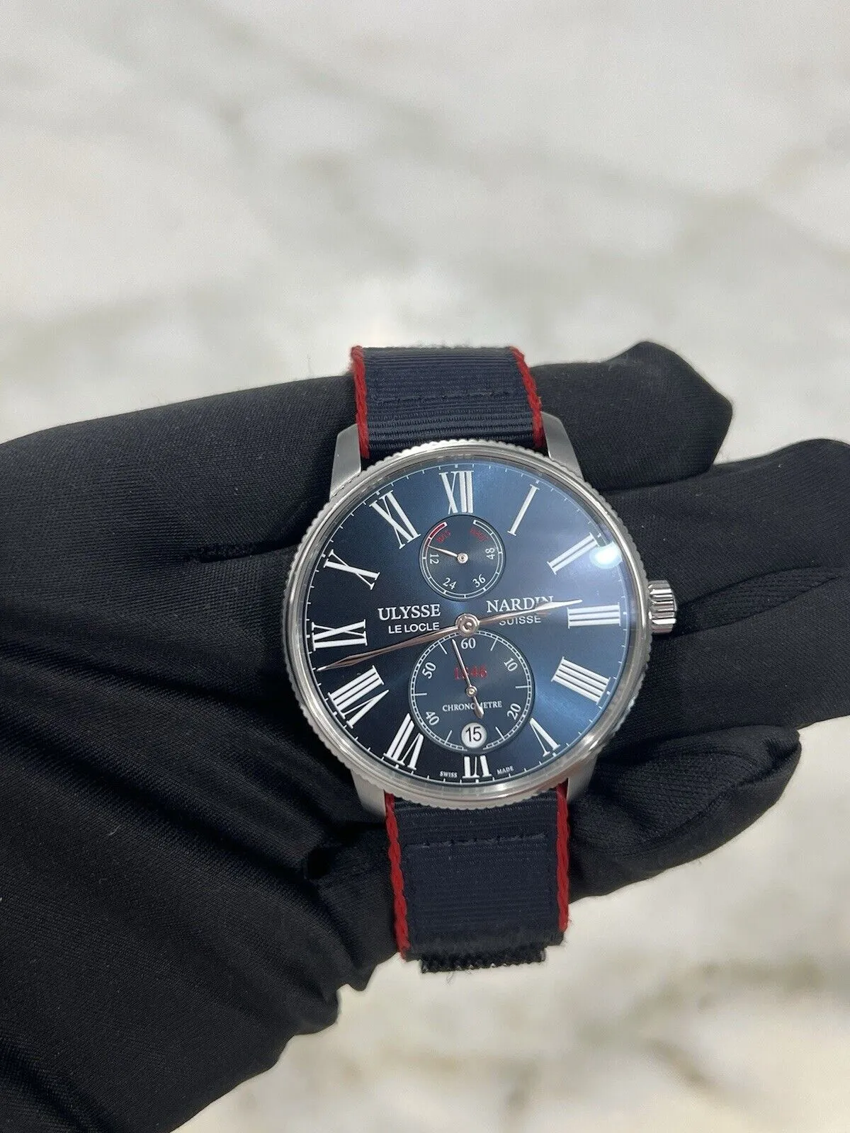 Ulysse Nardin Marine Torpilleur Steel Blue 42mm Automatic Men’s Watch 1183-310