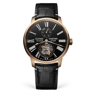 Ulysse Nardin Marine Torpilleur Tourbillon Watch, 42mm black Dial, 1282-310LE-2AE-175/1A