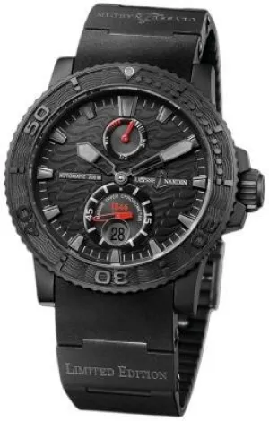 Ulysse Nardin Maxi Marine Diver 263-38LE-3 Limited Edition Black Ocean Mens Watch. Box & Papers