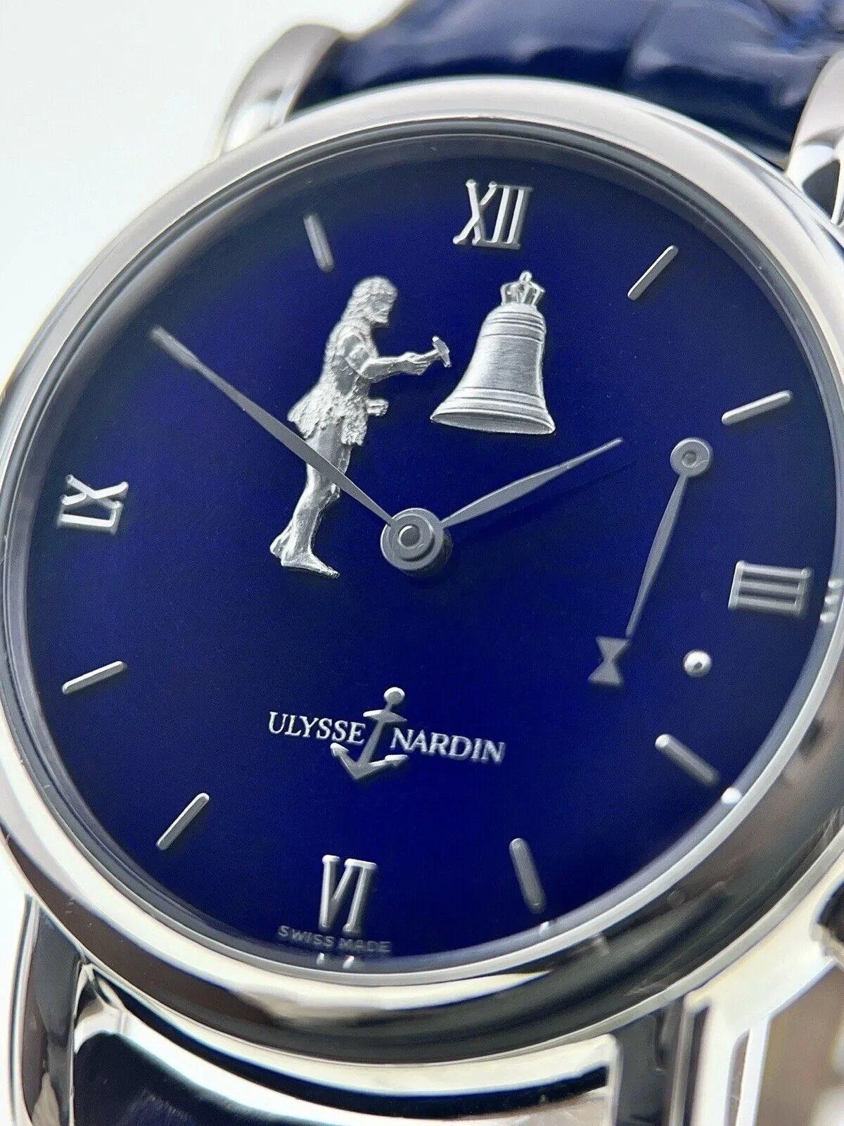 Ulysse Nardin San Marco Hour Striker Platinum 40mm Blue Lapis Dial Men’s Watch