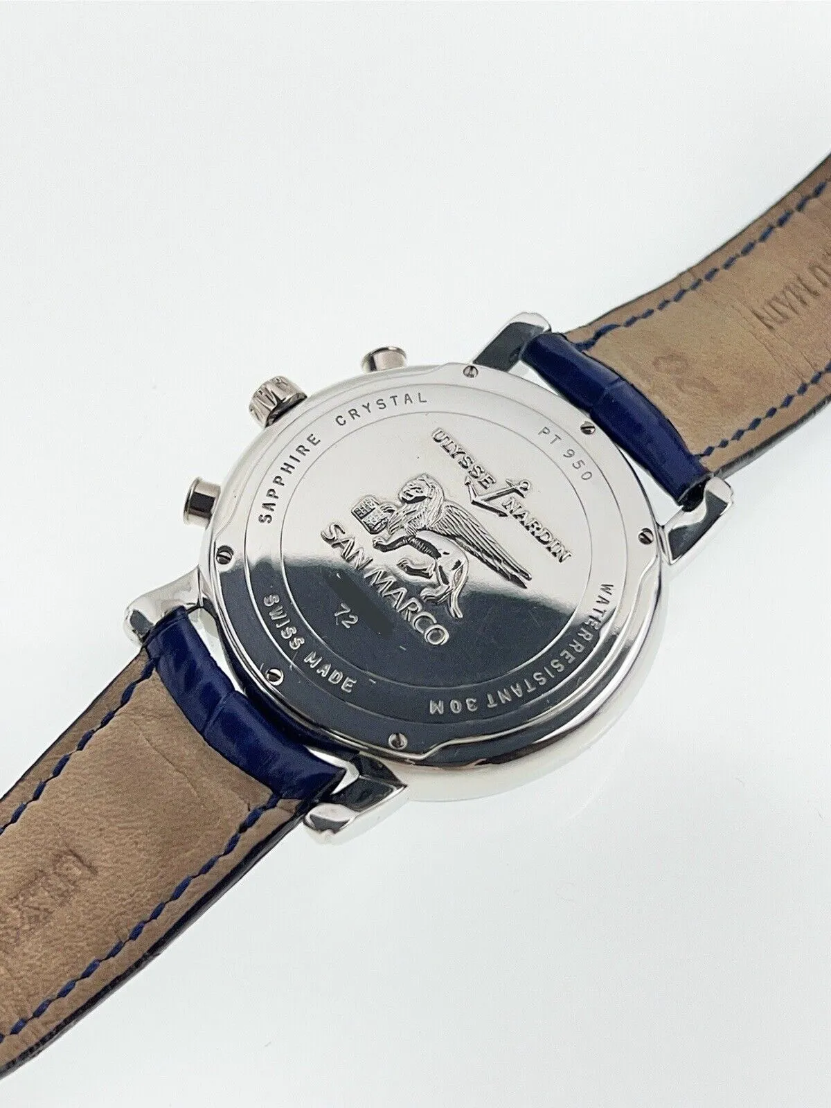 Ulysse Nardin San Marco Hour Striker Platinum 40mm Blue Lapis Dial Men’s Watch