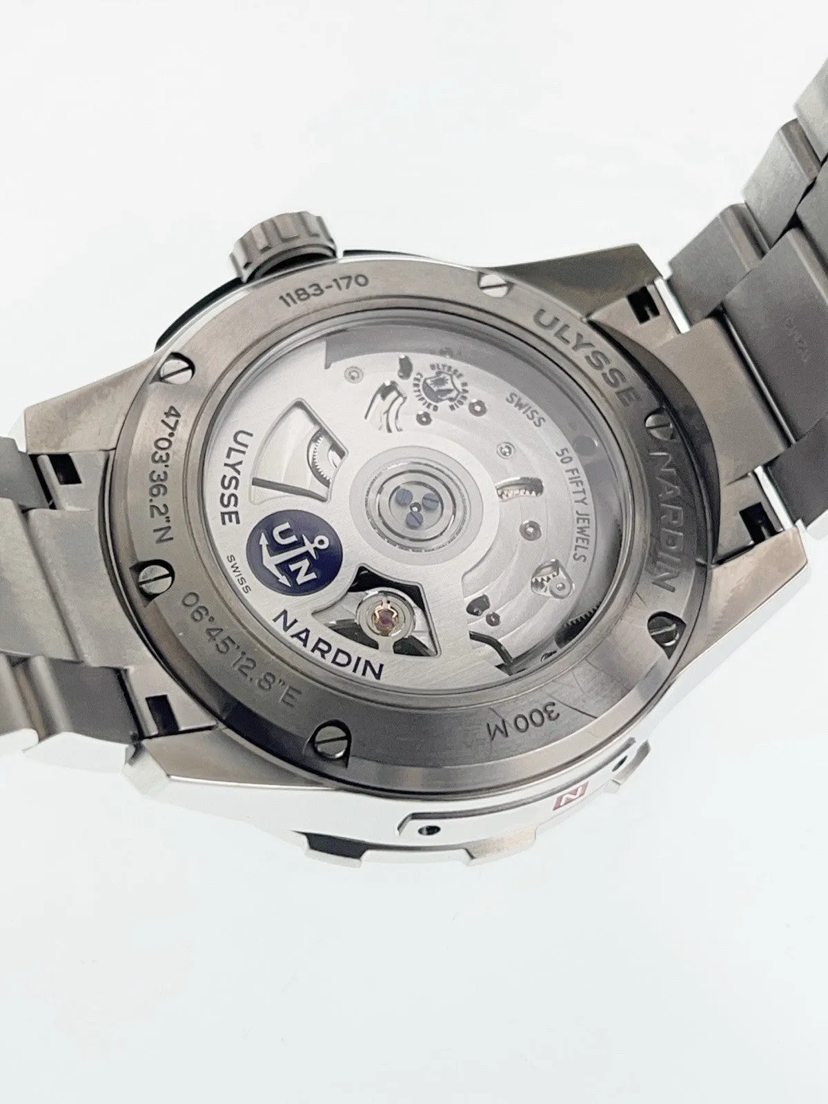 Ulysses Nardin Marine Titanium Power Reserve 44mm Automatic Men’s Watch 1183-170