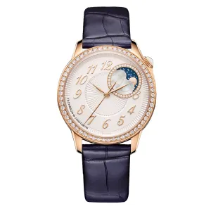 Vacheron Constantin Egerie Moon Phase Watch, 37mm Cream Dial, 8005F/000R-B498