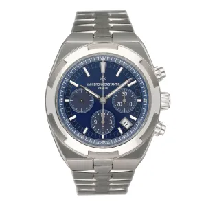 Vacheron Constantin Overseas 5500V/110A-B148 Blue Dial Mens Watch Box Papers