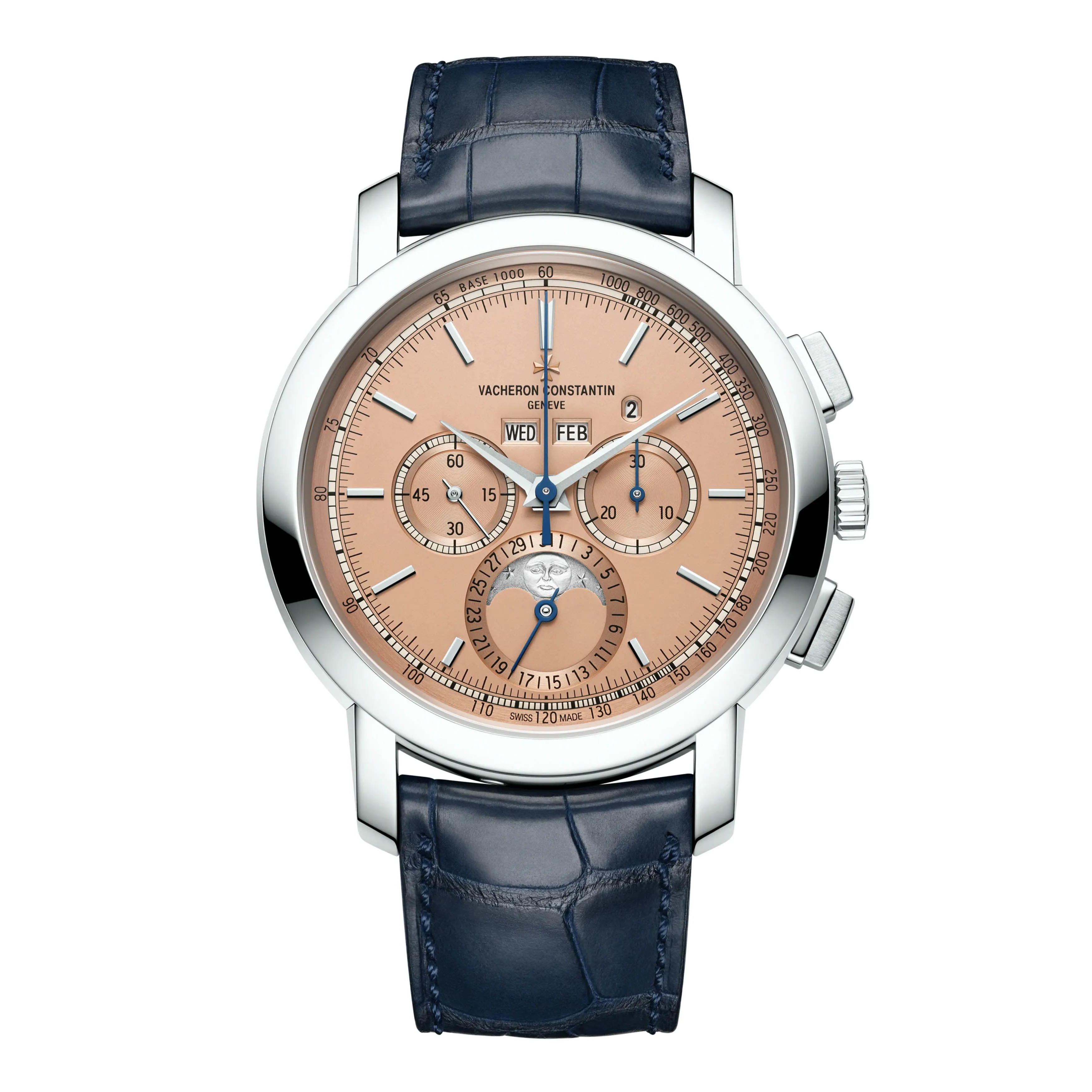 Vacheron Constantin Perpetual Calendar Chronograph Watch, 43mm Salmon Dial, 5000T/000P-B975