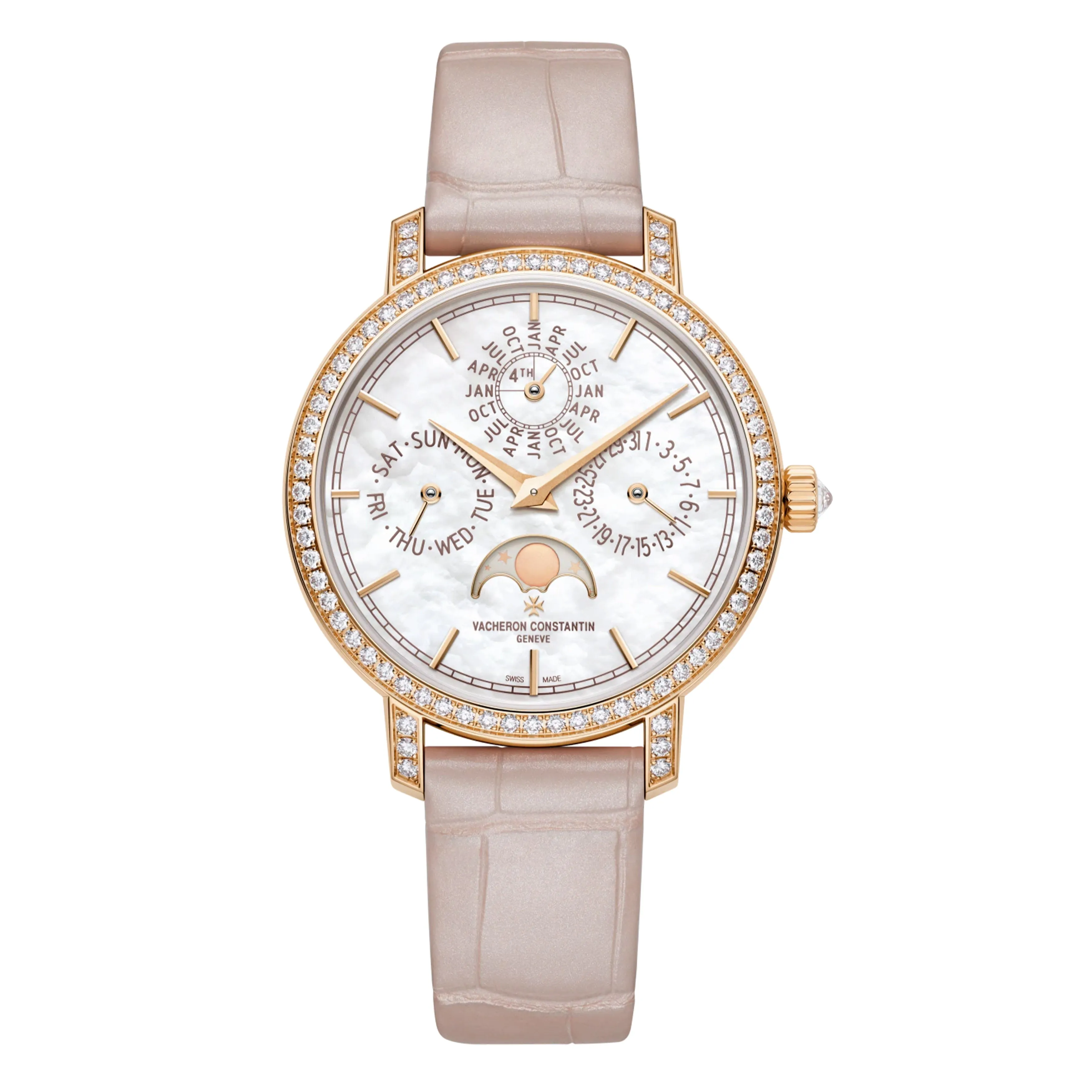 Vacheron Constantin Traditionnelle Perpetual Calendar Ultra-Thin Watch, 36.5mm Mother of Pearl Dial, 4305T/000R-B947
