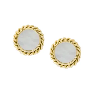 Val Vintage Heritage Mother-of-Pearl Stud Earrings