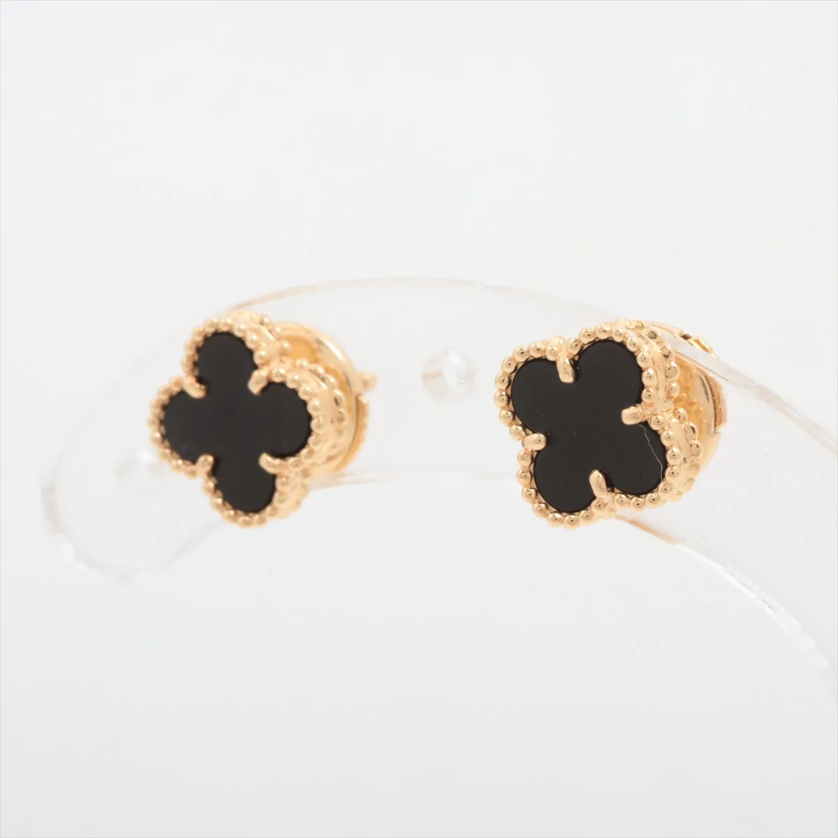 Van Cleef & Arpels Sweet Alhambra Onyx Earrings