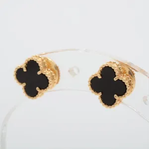 Van Cleef & Arpels Sweet Alhambra Onyx Earrings