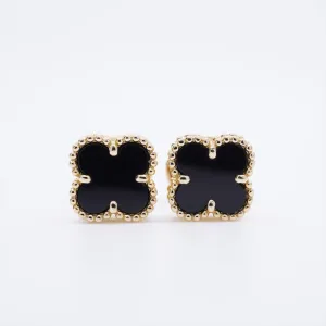 Van Cleef & Arpels Sweet Alhambra Onyx Earrings