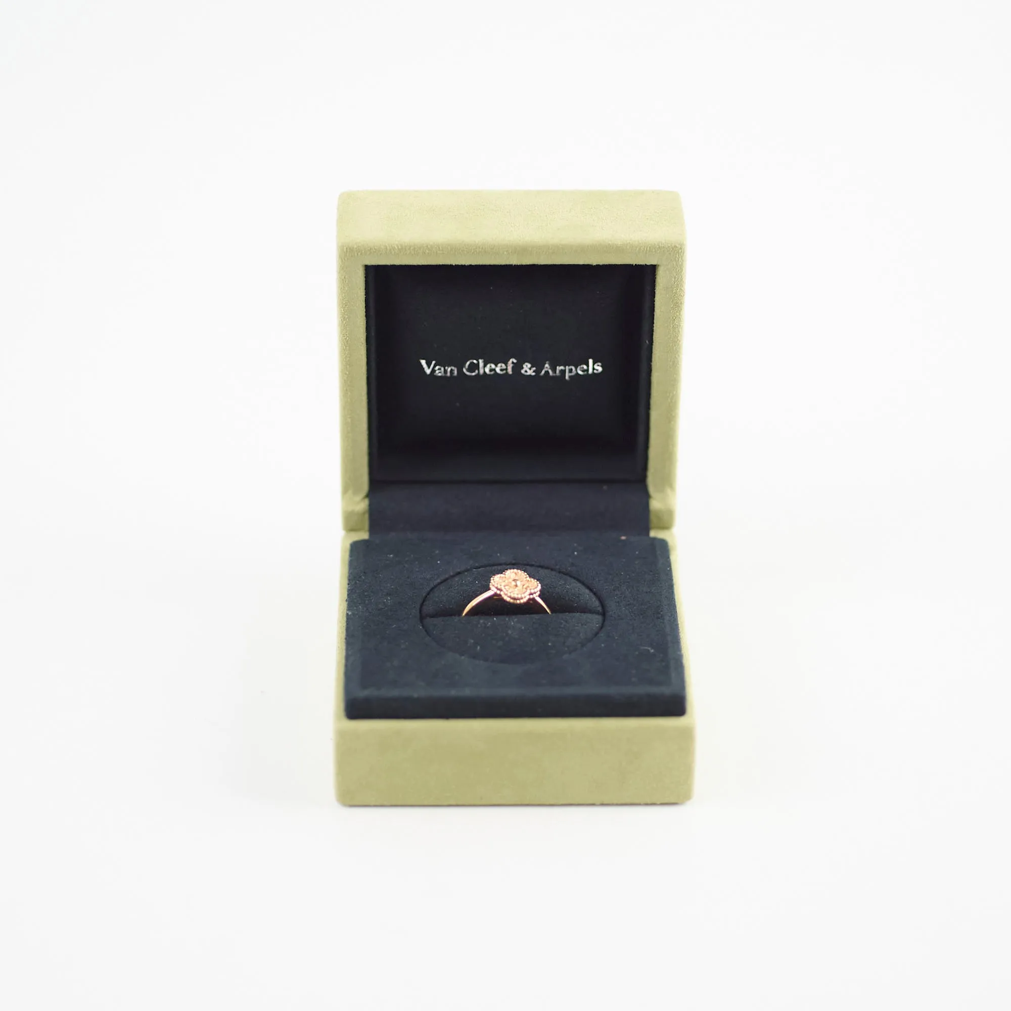 Van Cleef & Arpels Sweet Alhambra Ring Size 51 Rose Gold
