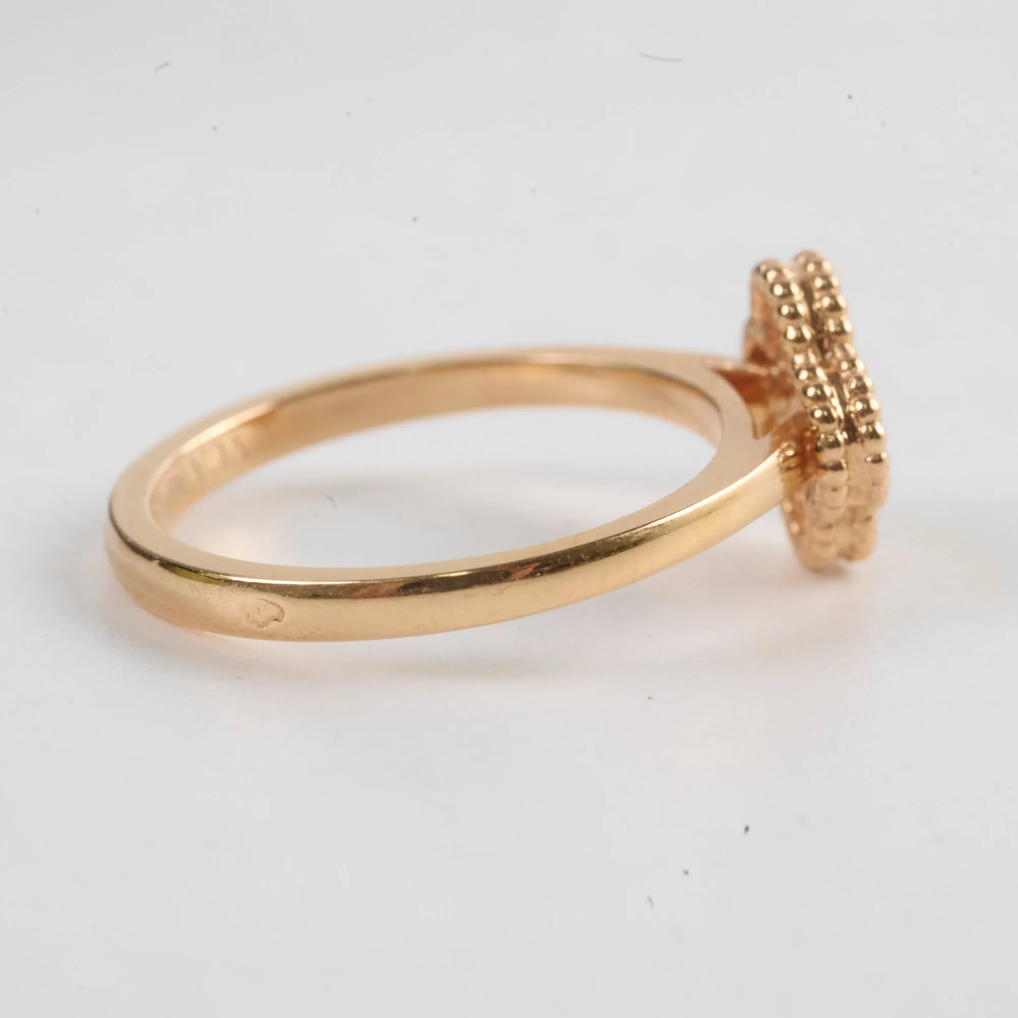 Van Cleef & Arpels Sweet Alhambra Ring Size 51 Rose Gold