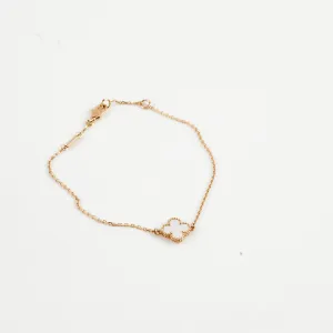 Van Cleef & Arpels Sweet Alhambra White Mother Of Pearl Bracelet