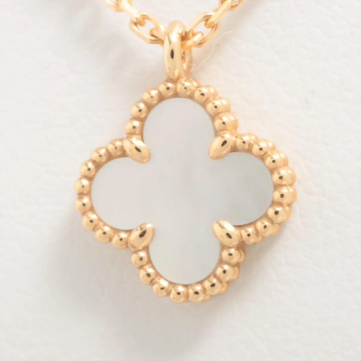 Van Cleef & Arpels Sweet Alhambra White Mother of Pearl MOP Necklace