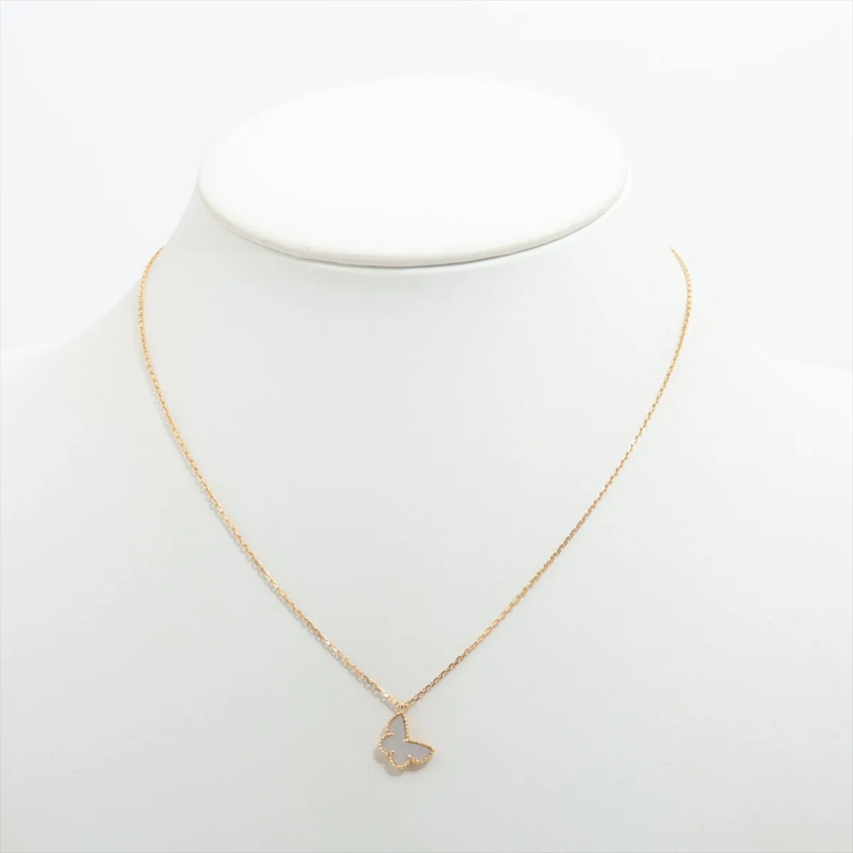 Van Cleef & Arpels Sweet Papillon Mother of Pearl MOP Necklace