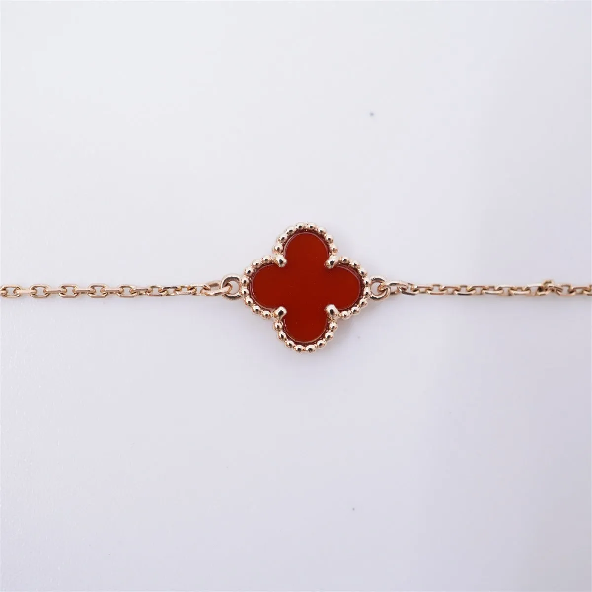 Van Cleef & Arpels VCA Sweet Alhambra Carnelian Bracelet