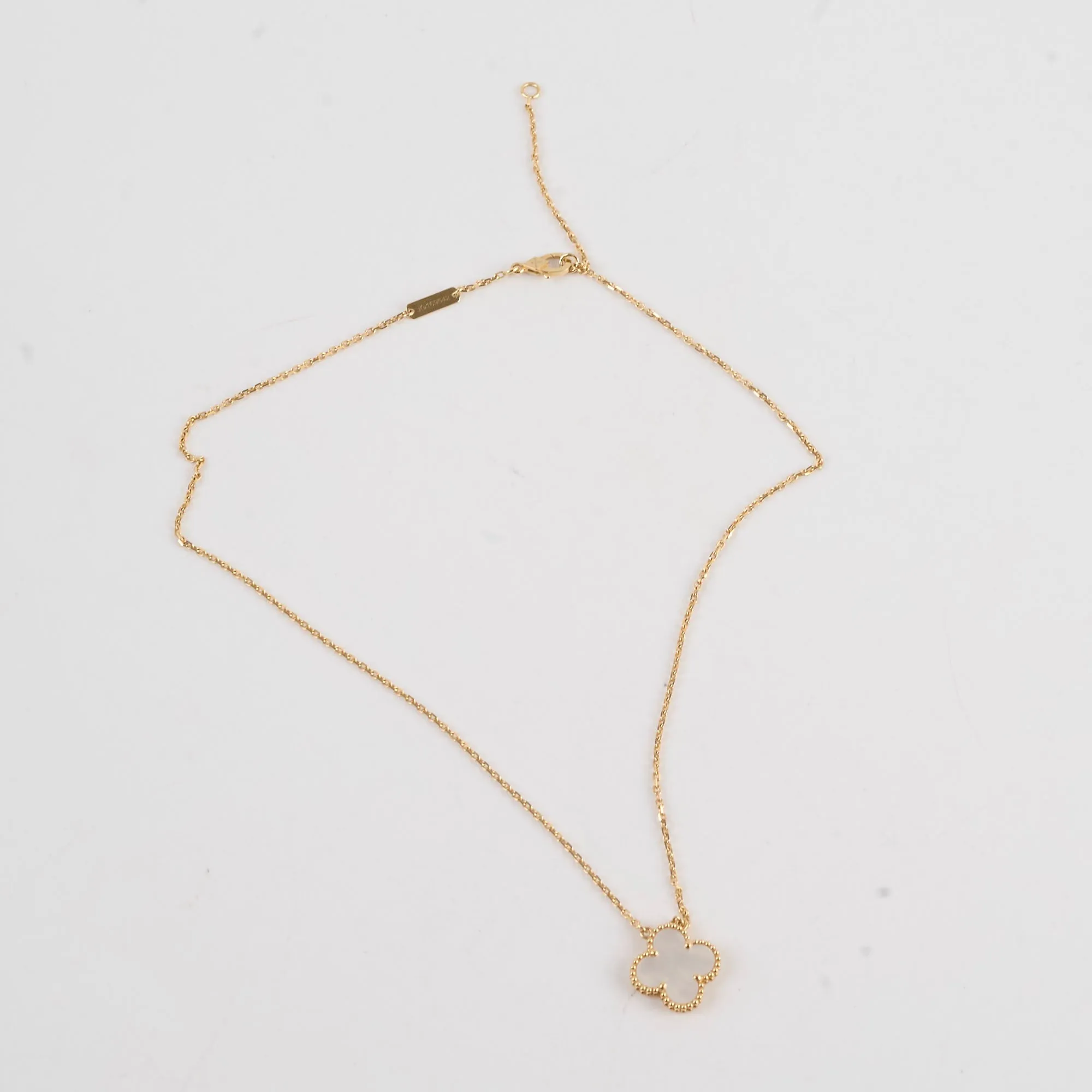 Van Cleef & Arpels VCA Vintage Alhambra Mother of Pearl MOP Necklace