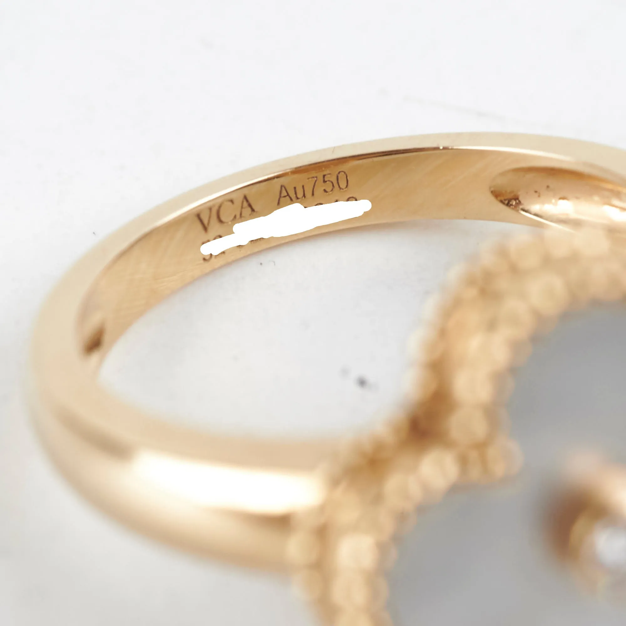 Van Cleef & Arpels VCA Vintage Alhambra Ring Size 52