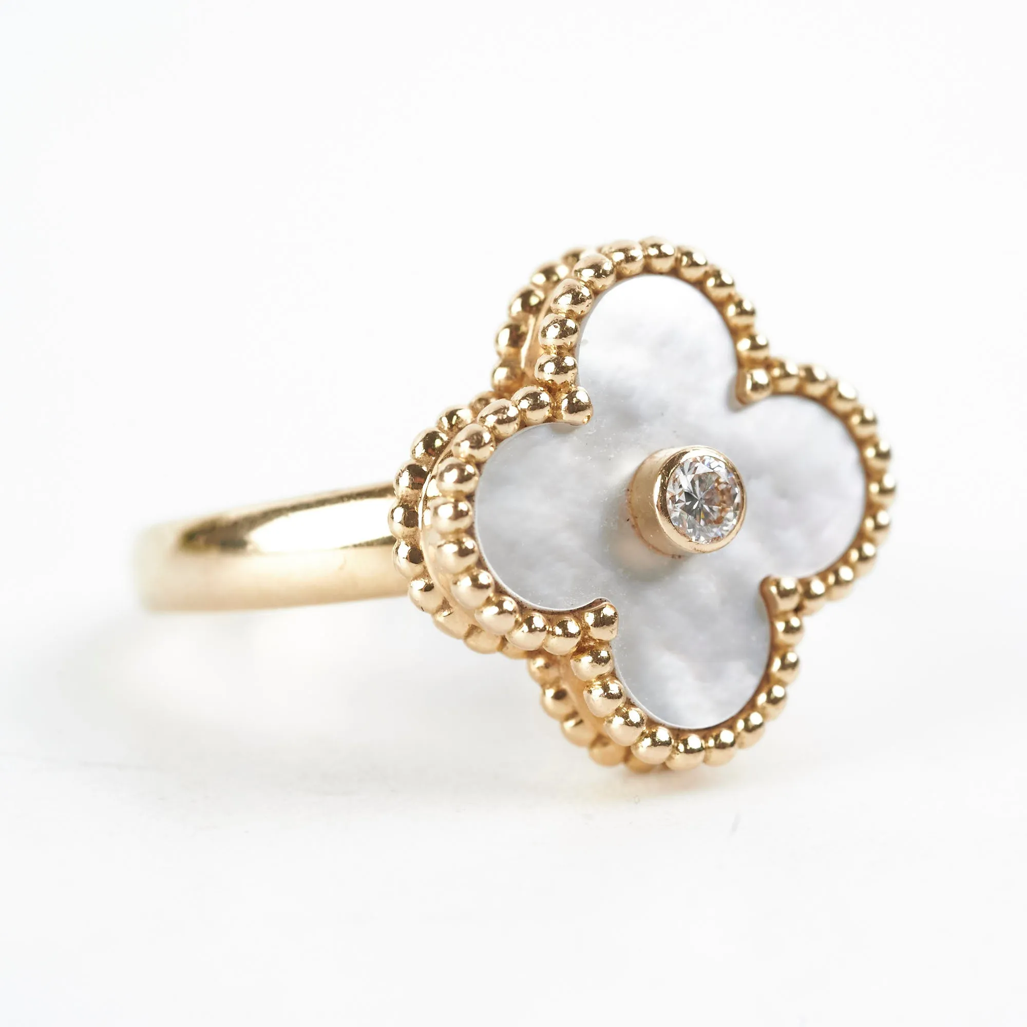 Van Cleef & Arpels VCA Vintage Alhambra Ring Size 52