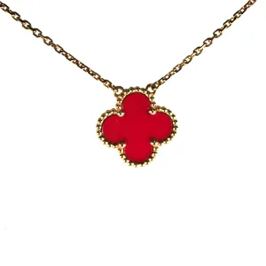 Van Cleef & Arpels VCA Vintage Carnelian pendant necklace