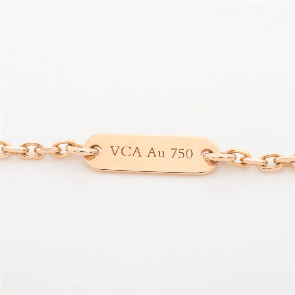Van Cleef & Arpels Vintage 2012 Limited Edition Holiday Alhambra Mother of Pearl Diamond Rose Gold Necklace