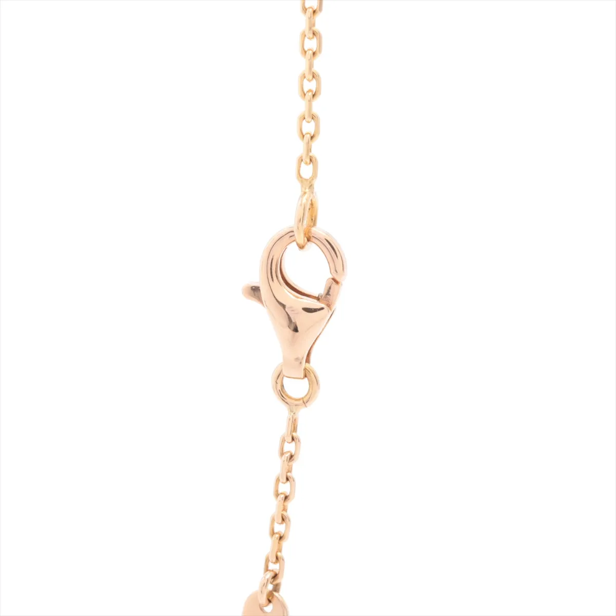 Van Cleef & Arpels Vintage 2012 Limited Edition Holiday Alhambra Mother of Pearl Diamond Rose Gold Necklace