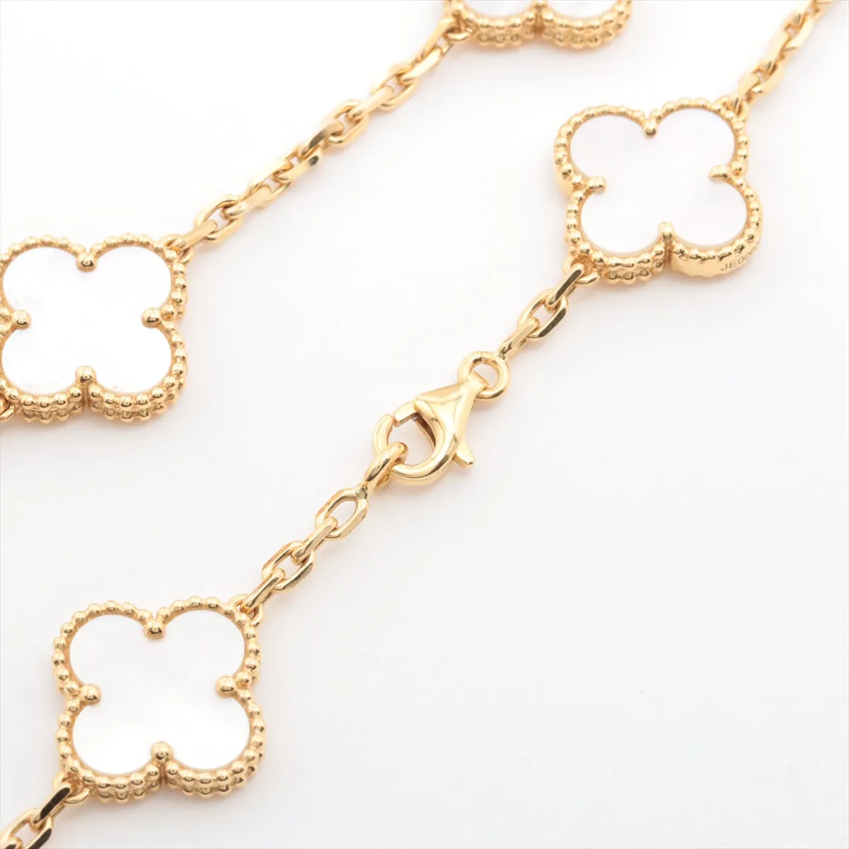 Van Cleef & Arpels Vintage Alhambra 10 Motif Mother of Pearls MOP Necklace